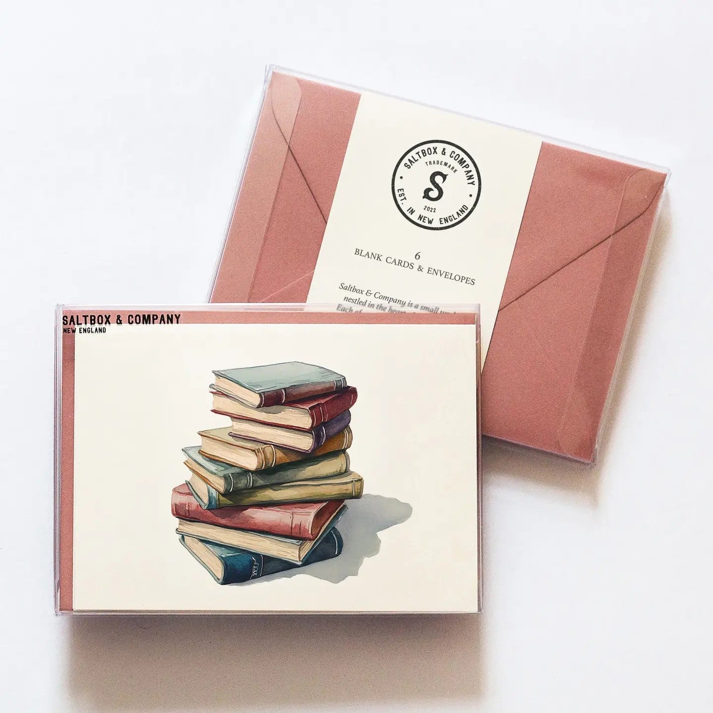 Books - Box of 6 Note Cards