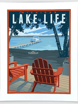 Mighty Mitten Print - 11x14 LAKE