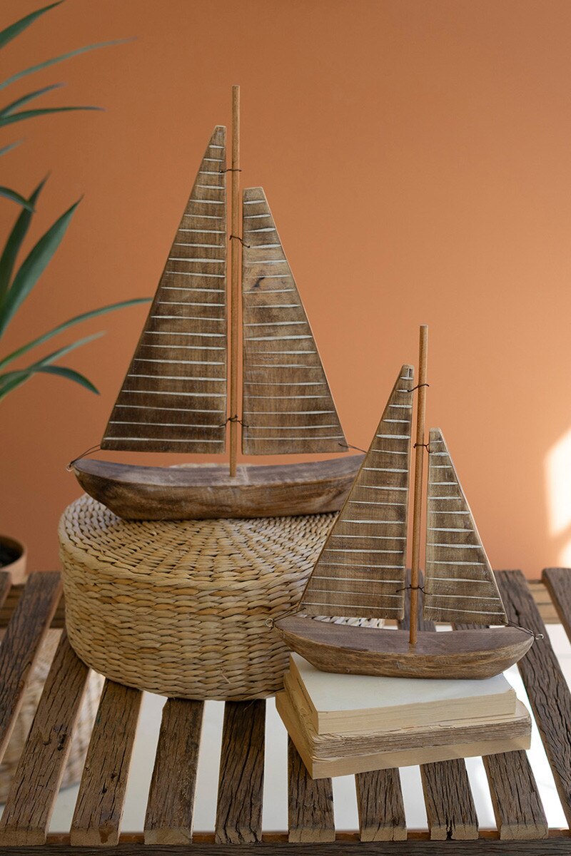 Rustic Recycled Wood Sailboat