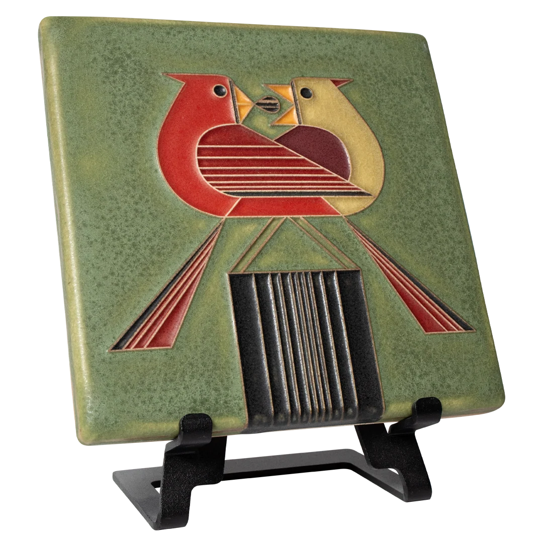 Motawi 6x6 Red Bird Romance