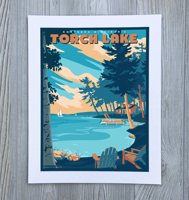 Mighty Mitten Print - 11x14 LAKE