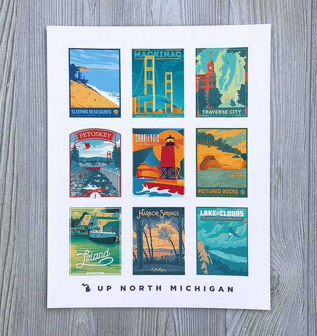 Mighty Mitten Print - 11x14 Destinations