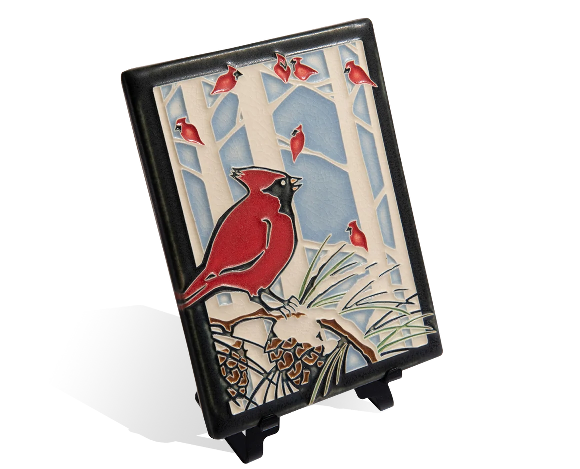 Motawi 6x8 Winter Cardinals