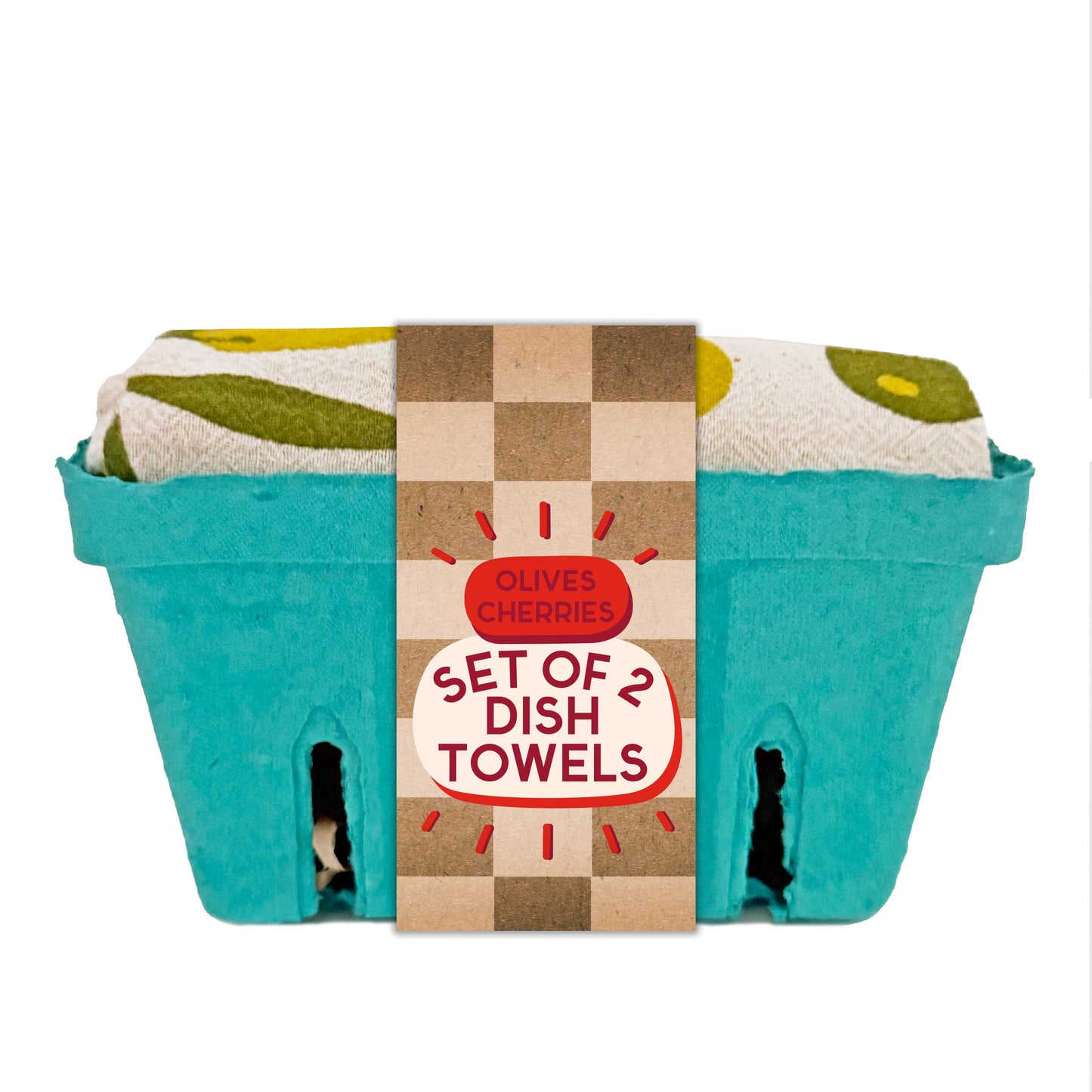 Tea Towel Set of 2 in basket