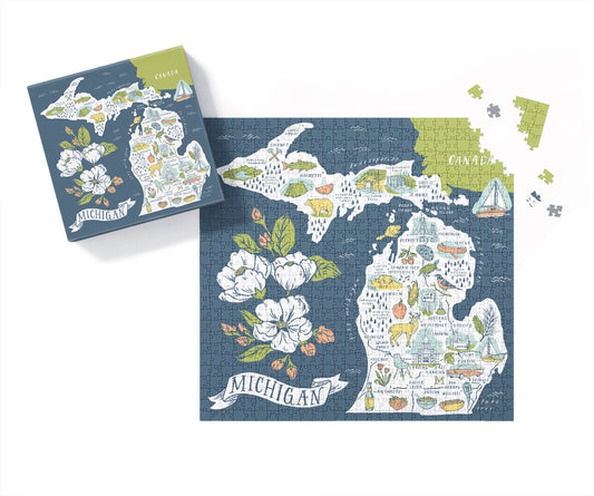 CB Illustrated Michigan Map Puzzle