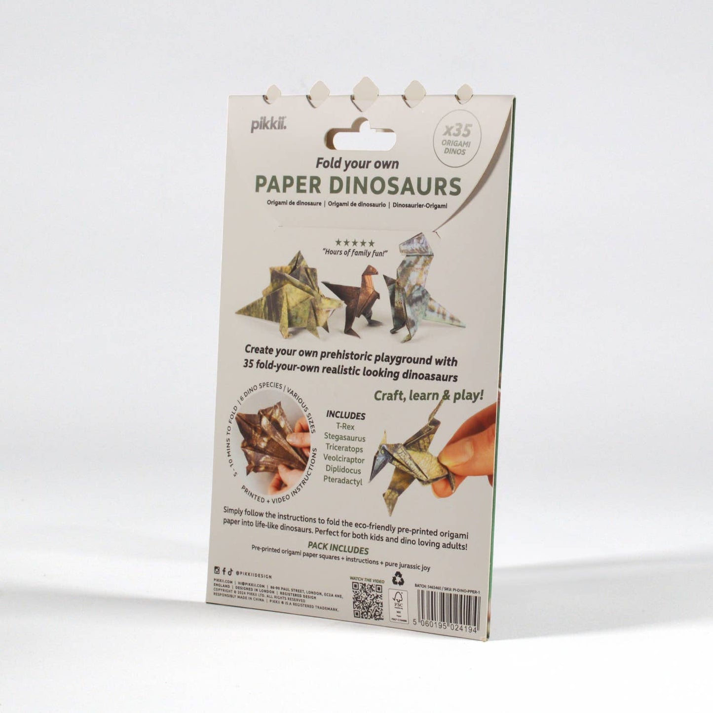 Paper Dinosaurs Origami Kit