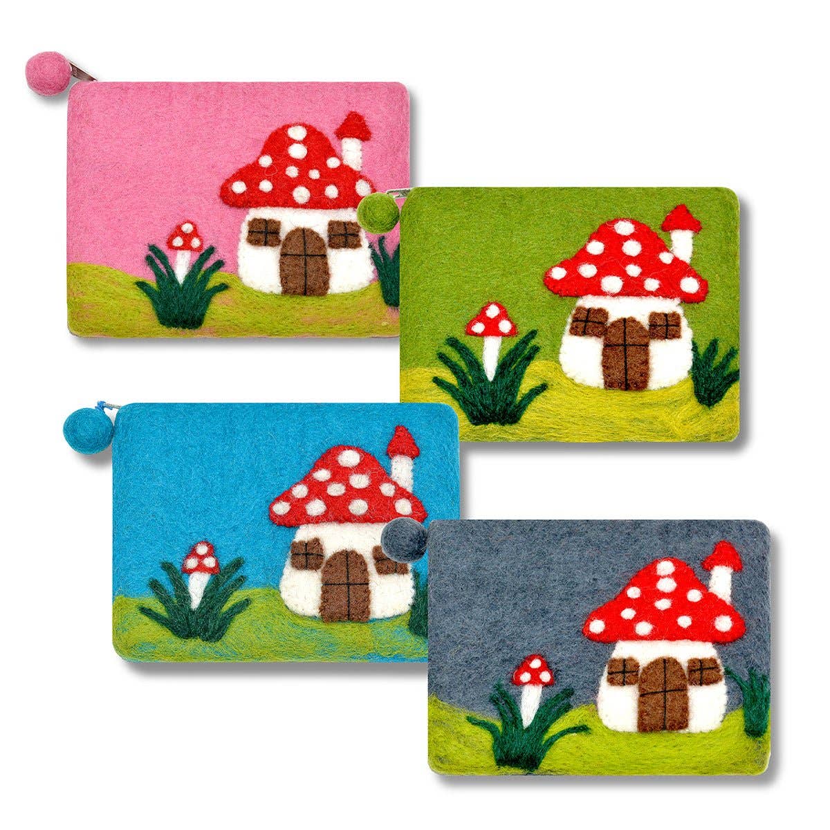 Mushroom House Design Coin Purse