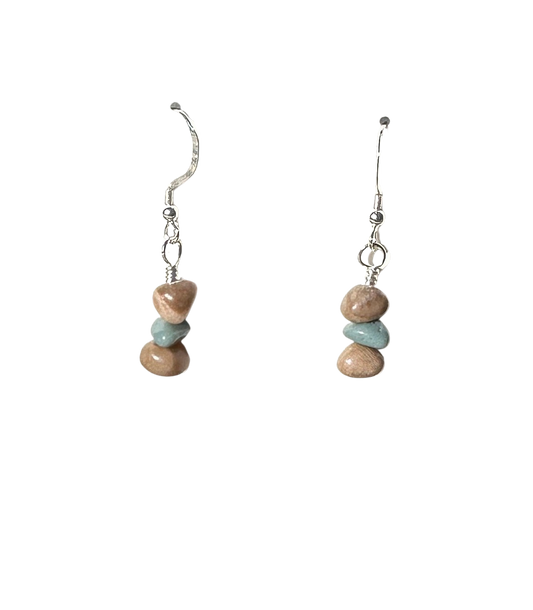 Petoskey and Leland Blue Stacked Earrings
