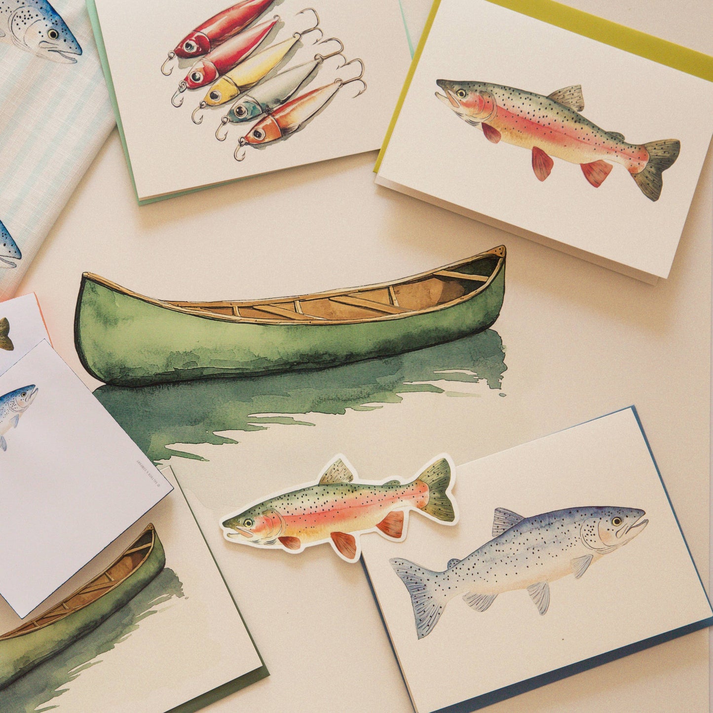 Blue Trout - Box of 6 Note Cards