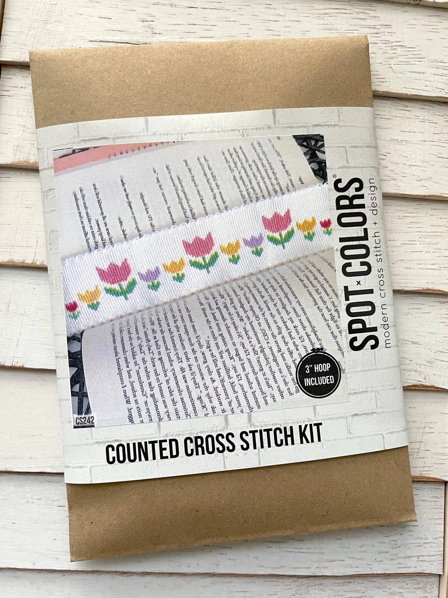 Tulips Bookmark Counted Cross Stitch DIY KIT