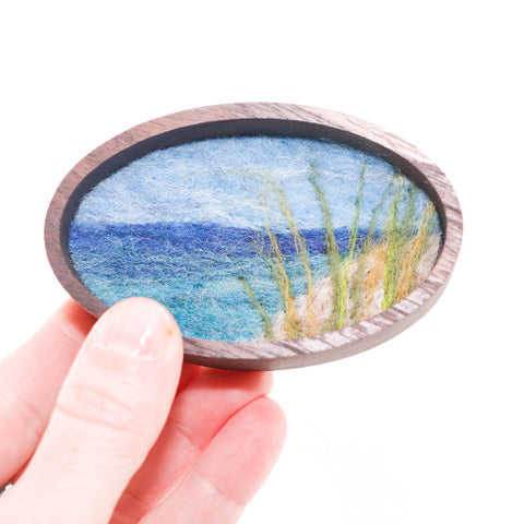 Felted Landscape Mini Circle or Oval