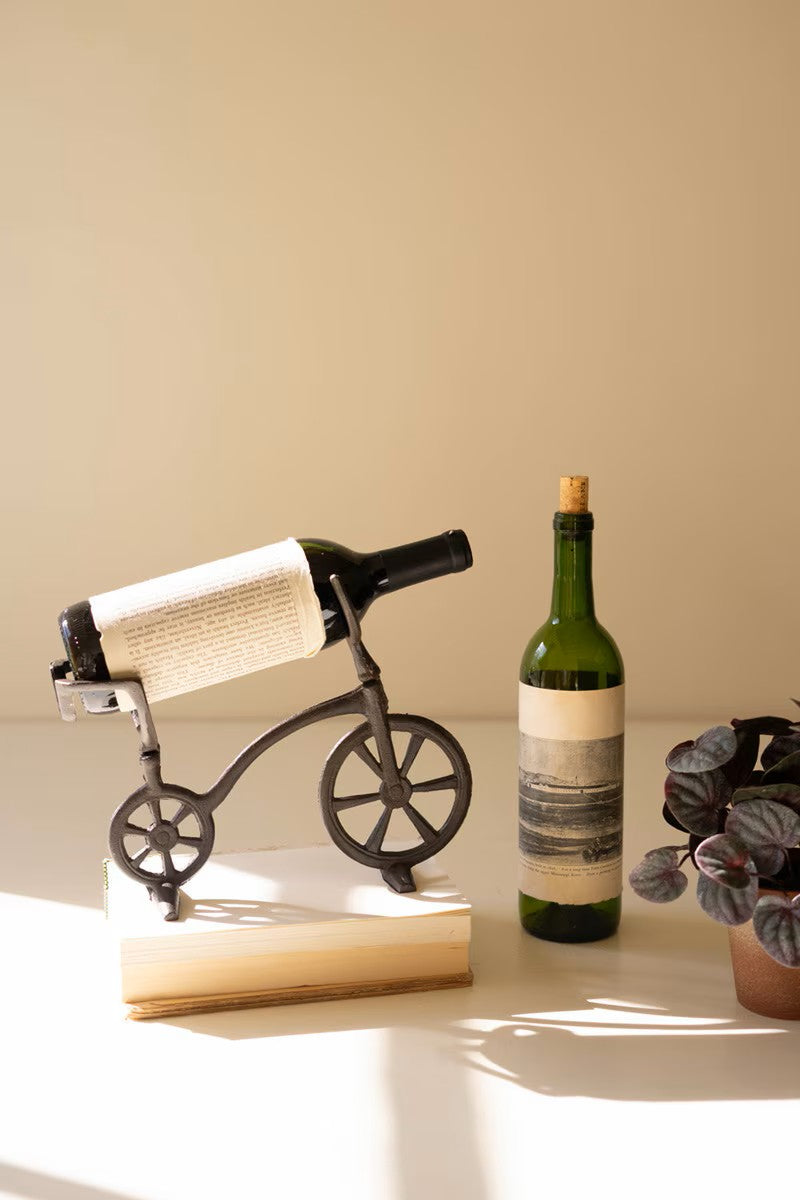 Cast Iron Bicycle Wine Holder