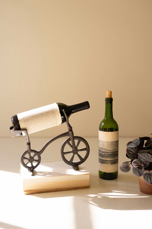 Cast Iron Bicycle Wine Holder