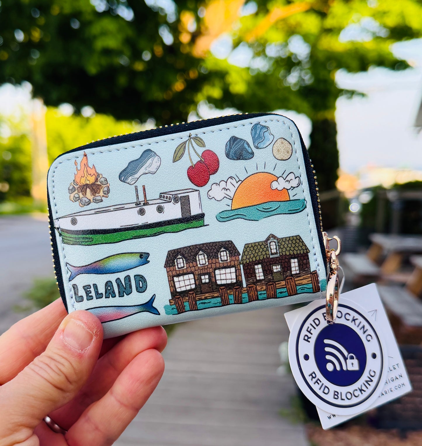 Leland Custom RFID Zip Wallet