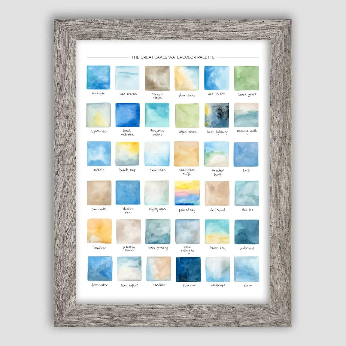 Great Lakes Watercolor Pallette
