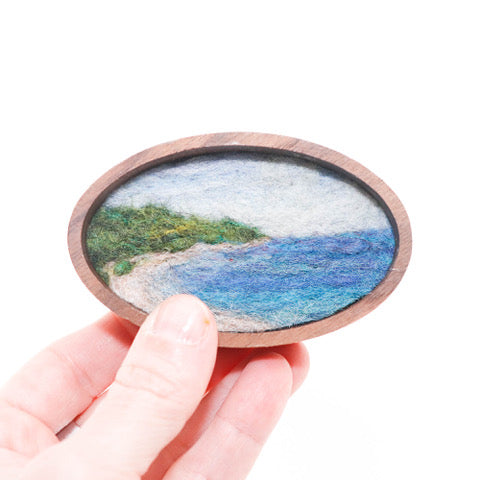 Felted Landscape Mini Circle or Oval