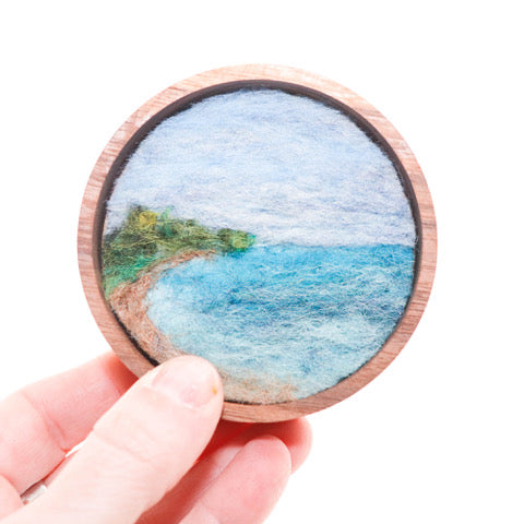Felted Landscape Mini Circle or Oval