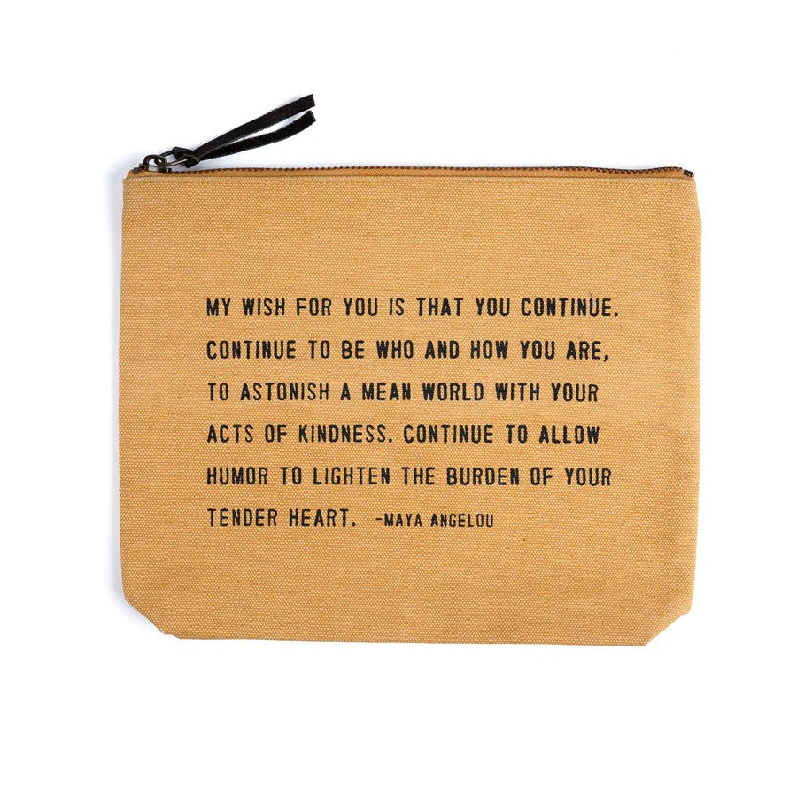 Canvas Zip Bags Colored