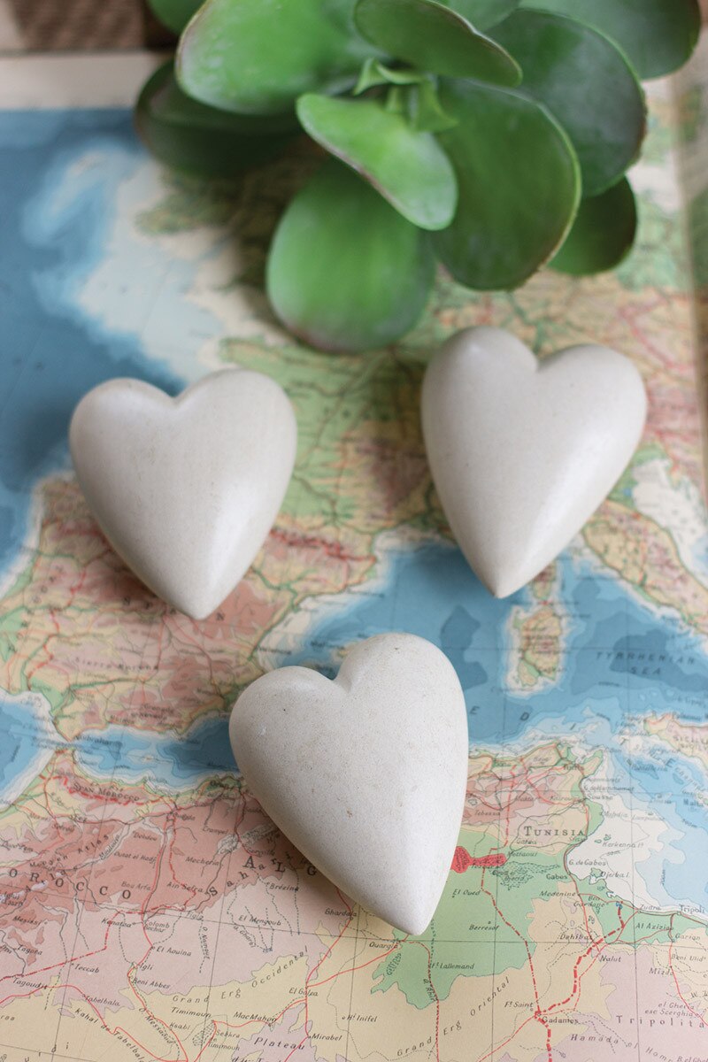 Stone Heart Hand Carved