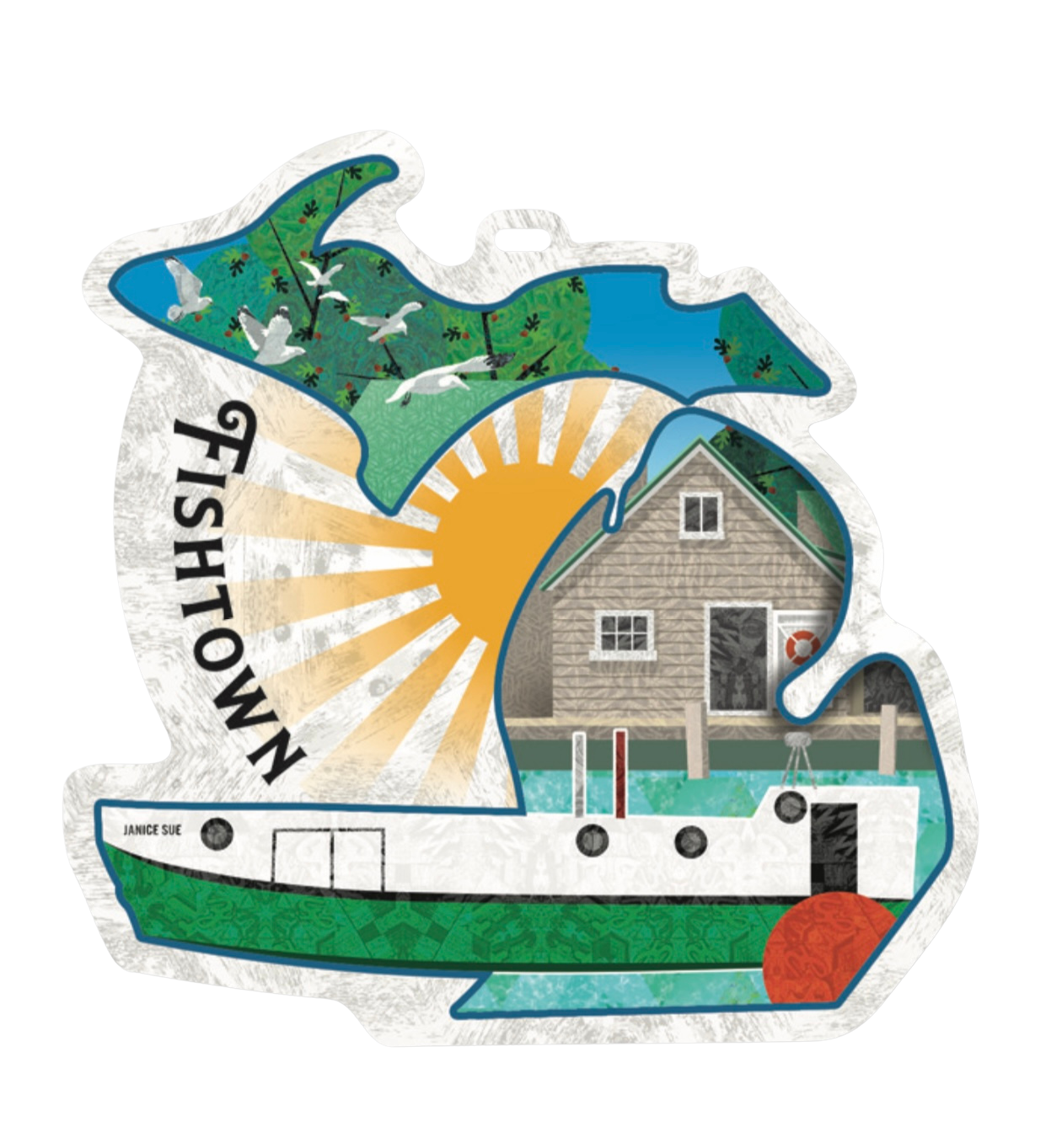 Fishtown Custom Ornament KPM – Two Fish