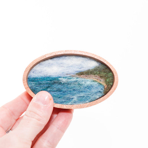 Felted Landscape Mini Circle or Oval