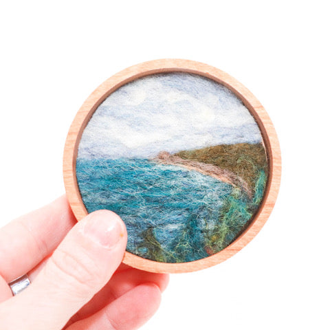 Felted Landscape Mini Circle or Oval