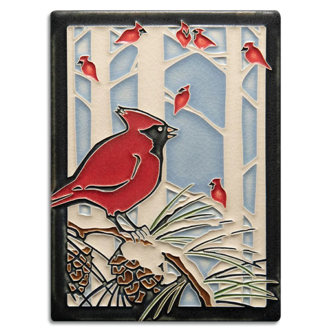 Motawi 6x8 Winter Cardinals