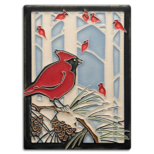 Motawi 6x8 Winter Cardinals