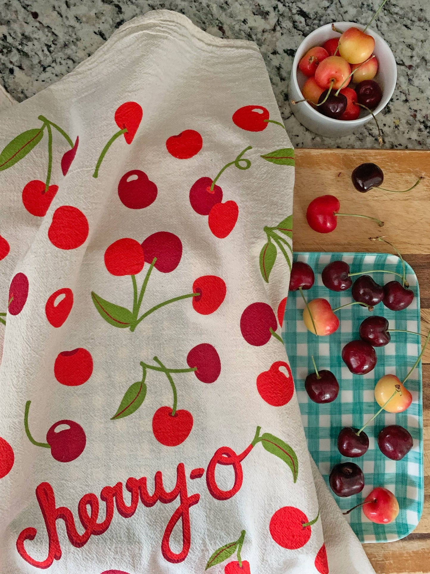 Cherry - Tea Towel + Sponge Cloth Set