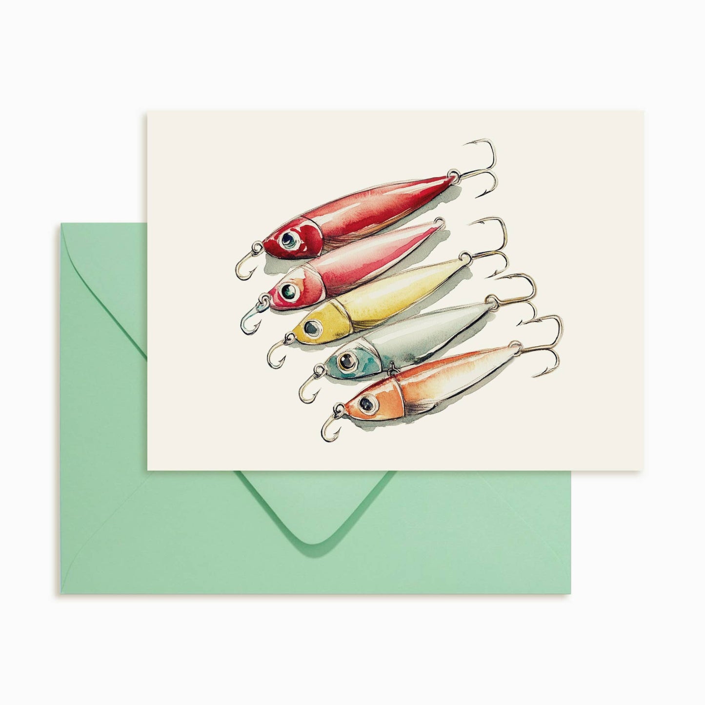 Fishing Lures - Box of 6 Note Cards